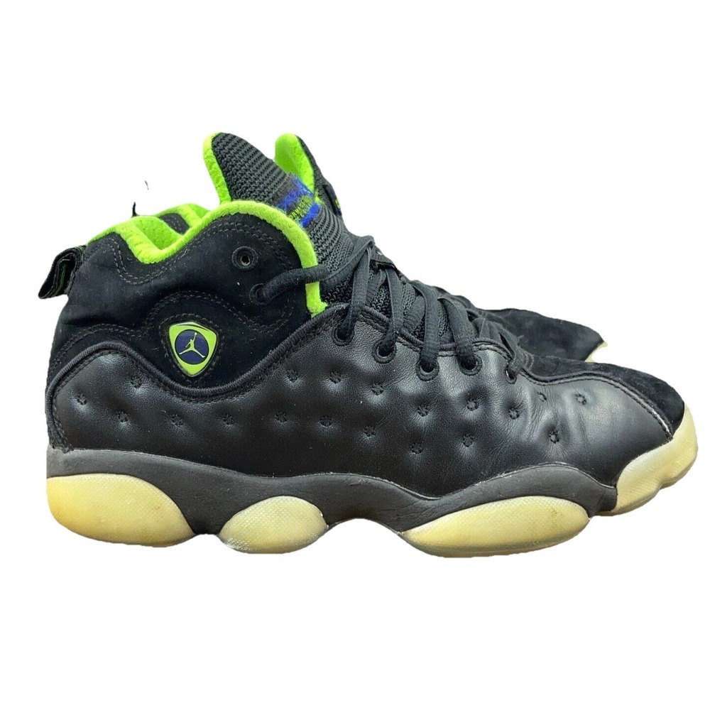 Jordan Jump Man Team ll Black Green Youth 7 Y Boys Kids Shoes Sneaker 861435-012